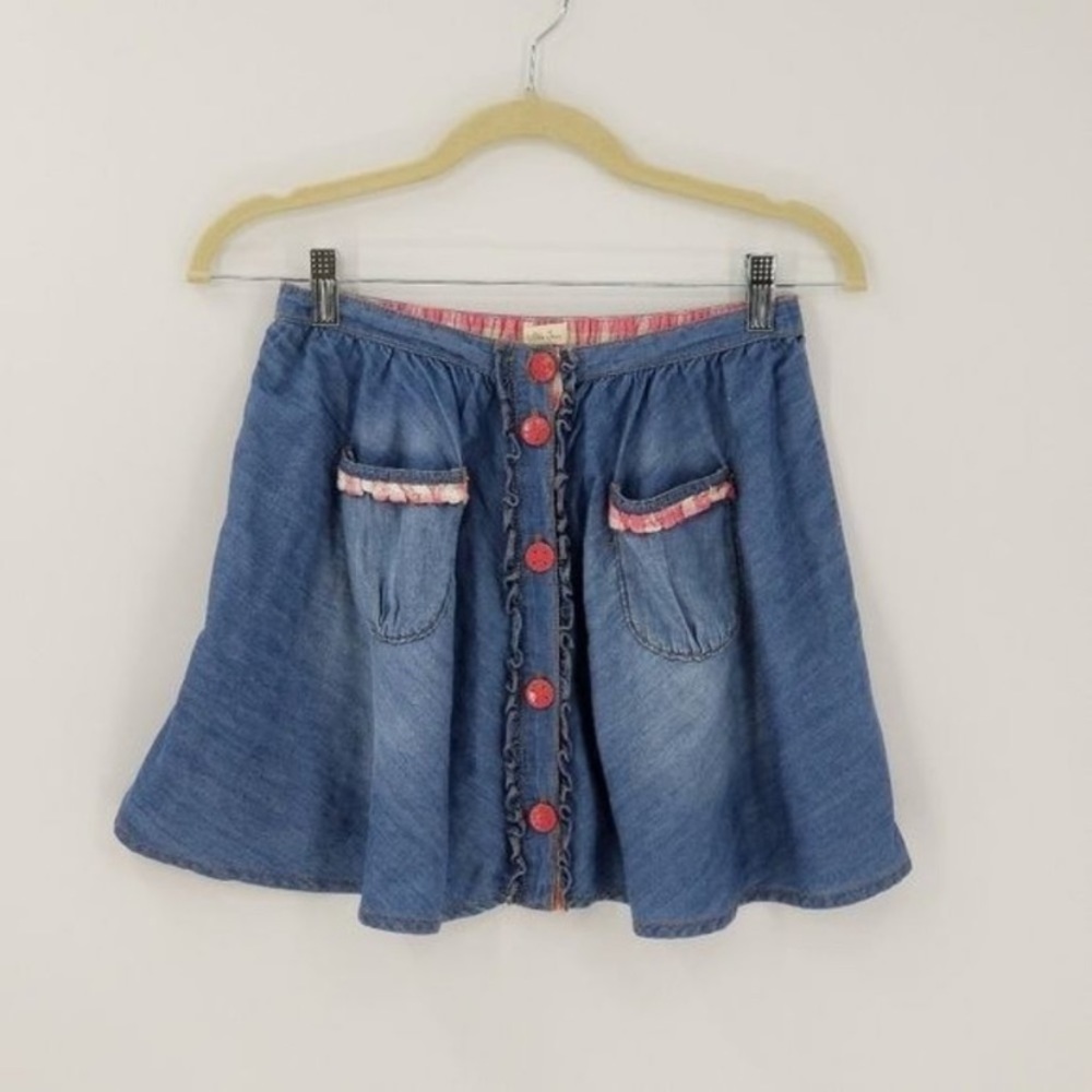 Matilda Jane Natalie Friends Forever Chambery Jean Button Front Circle Skirt